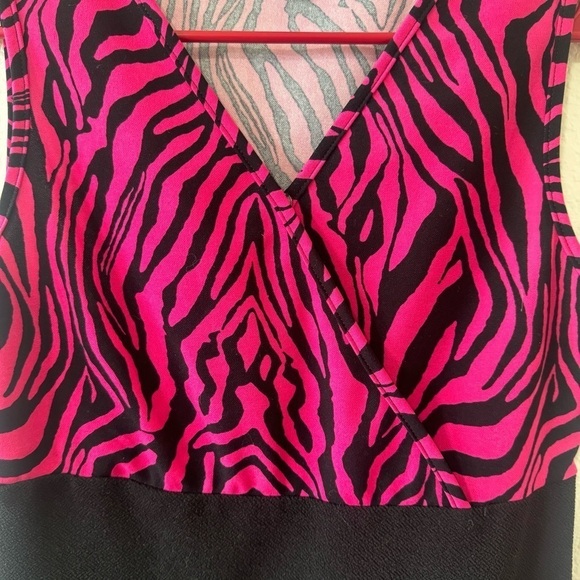 Pink Zebra A-Line Dress - Picture 2 of 4